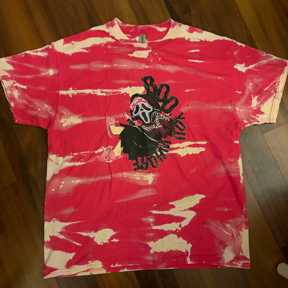 Gildan Heavy Cotton Graphic‎ T Shirt Ghostface Boo You Idiots Halloween XL